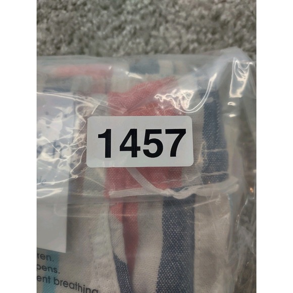 Dash Linen Blend Pants Womens Medium Stripe Drawstring Boho Cozycore Beach - Picture 11 of 11